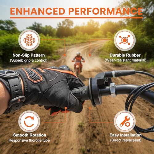Throttle Handle and Grip Cable Compatible with Baja Mini Bike ATV/ATC Dirt Mb165 Mb200 5.5/6.5hp 196cc 200cc Doodlebug Bike - size: 52 inch