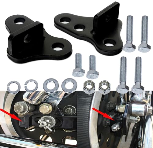 Rear Adjustable Lowering Kit 1''-2" Inch for Harley Davidson Touring Bikes Electra Glide/Ultra Glide/Street Glide/Road King Standards 1993-2001 - color: Black#6