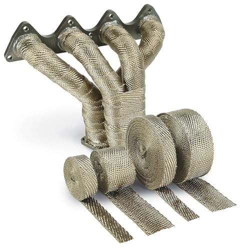 Design Engineering Titanium Exhaust Wrap 1" x 15' Lava Rock Technology - color: Titanium, size: 1" x 15'