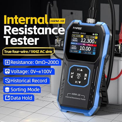 FNIRSI HRM-10 Precision Voltage Internal Resistance Battery Tester - size: HRM-10