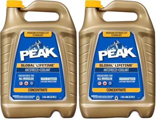 PEAK Global Lifetime Concentrate Antifreeze and Coolant for All Vehicles, 1 Gal. (Pack of 2) - size: Concentrate (Pack of 2)