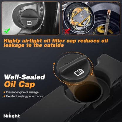 Nilight Engine Valve Cover with Gasket, Replace# 55558673 55564395 - size: for Chevy Cruze 2010-2016, Sonic 2012-2018