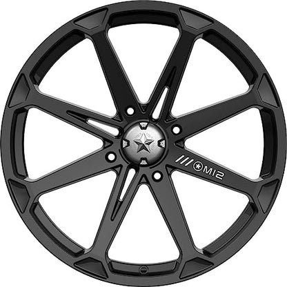 4/137 Motosport Alloys M12 Diesel Wheel 14x7 4.0 + 3.0 Black for Kawasaki Teryx 800 2014-2018