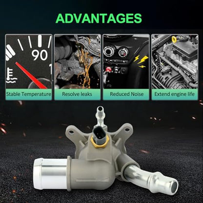 SCITOO Engine Coolant Thermostat Housing Fit for Chrysler 200 - size: 902-3101