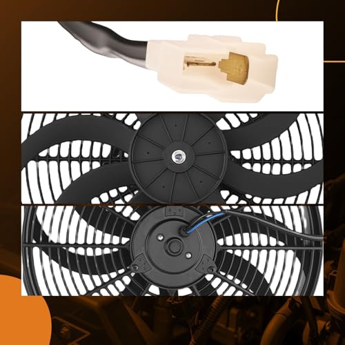 maXpeedingrods 16" Universal Slim Fan 3500FCM Push Pull Electric Radiator Cooling 12V Mount Kit - size: 16 inch