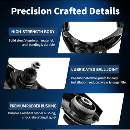 Front Upper Control Arm w/Ball Joint Fit for Mazda 6 2003-2008, Lincoln MKZ 2007-2012, Zephyr 2006, Mercury Milan 06-11, Ford Fusion 06-12 - 2 PCS Suspension Kit K620636 K620635 - size: 2pcs Front Upper Control Arm