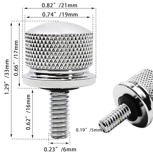 FOVPLUE Quick-Release Fender Seat Hardware Kit for Harley FLT Touring - color: CHROME BOLTS