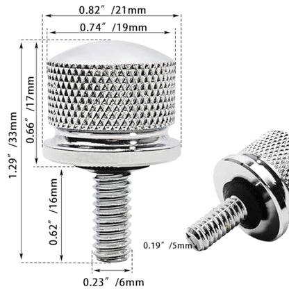 FOVPLUE Quick-Release Fender Seat Hardware Kit for Harley FLT Touring - color: CHROME BOLTS