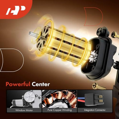 A-Premium Front Driver and Passenger Side Power Window Regulator with Motor - style: Front Driver and Passenger