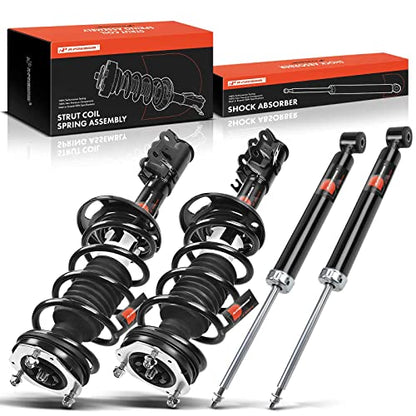 A-Premium Front and Rear Complete Struts w/Coil Spring Assembly Shock Absorbers Compatible with Ford Fiesta 2010 2011 2012 2013, 4-PC Set