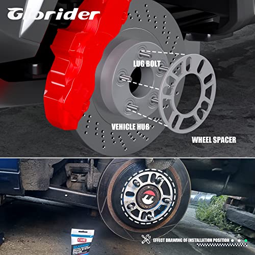 4Pcs Universal Wheel Spacers 5mm for Most 4 Lug & 5 Lug Wheels, PCD 98mm to 120mm, 4x100 4x108 4x100 5x100 5x108 5x110 5x112 5x114.3 5x115 5x120 5x4.5 5x4.75 Multiple Bolts Pattern Vehicle