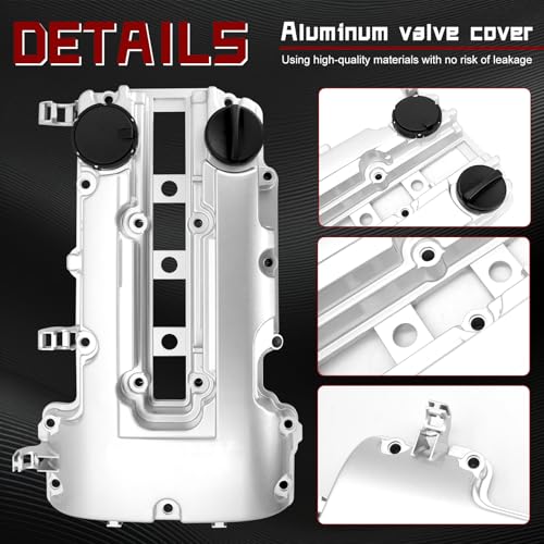 Upgraded Aluminum Engine Valve Cover with Gasket, Compatible with Chevy Cruze 2011-2016,Sonic 2012-2020,Trax 2013-2021,Volt 2011-2015&Buick Encore 2013-2021&Cadillac ELR 2014-2016, Replace# 55573746