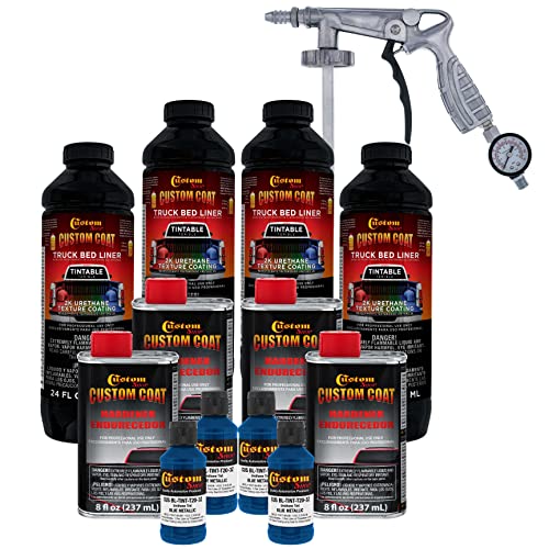 Custom Coat Blue Metallic 1 Gallon Spray-On Urethane Truck Bed Liner Kit