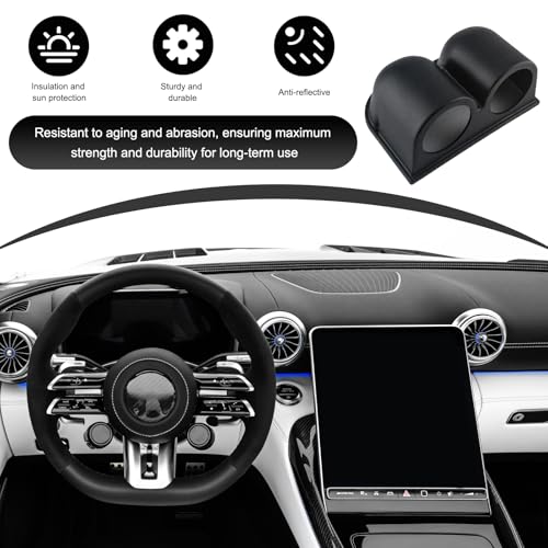 Car 2" 52mm Dual Hole Dash Gauge Pod Holder, ABS Plastic Dual Gauge Console Dashboard Pod Mount, Universal Housing Pod Meter Cup Gauge to Vehicle's Dash, Car Accessories - color: Dual Hole