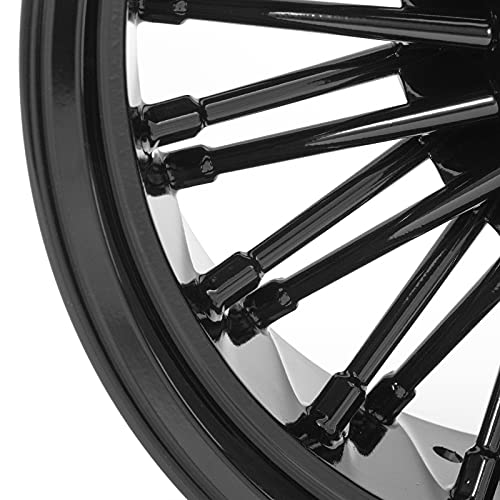 TOFR 17x3.5 16x5.5 Fat King Spoke Wheels Rims For Harley Softail 2006-2017 - color: Gloss Black, size: Front：17x3.5 Rear：16x5.5