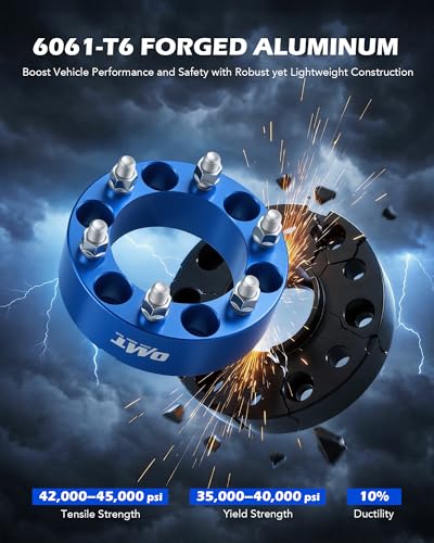 OMT 6x5.5 Wheel Spacers with 108mm Center Hub Bore, Set of 4 - color: Blue, size: 6x5.5"