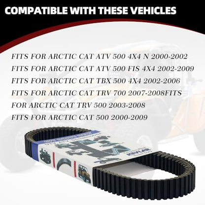 Clutch Drive Belt 3402-757 Fits for Arctic Cat ATV 500 4X4 FIS TBX