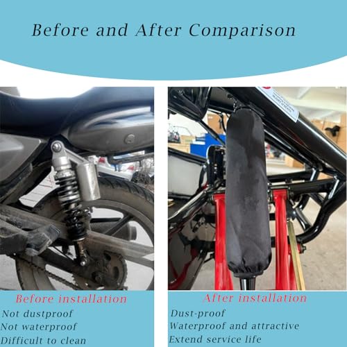 4 PCS Universal Shock Cover, Rear Shock Absorber Suspension Protector, ATV Shock Covers Suspension Protector Absorber Protection, Suitable for Motorcycles, ATVs, Four-Wheelers, and Scooters (350MM)