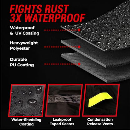 Badass Moto Waterproof for Can-Am Spyder RT Limited Cover 2020-2026, Black - color: Badass Black, size: [SPYDER RT 2020+] 112"L x 62"W x 57"H