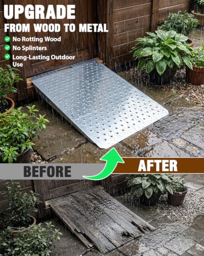 36 x 48 Inch Heavy-Duty Shed Loading Ramp Kit, 2 Pack - size: 36 x 48 Inch