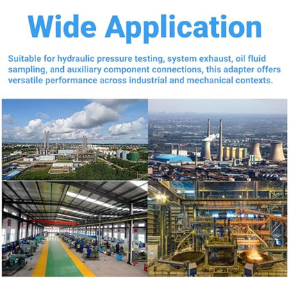 Hydraulic Test Coupling Adapter Kit High Pressure with Sealing Thread for Hose Fitting Oil Measuring Tool(NPT1/4) - size: NPT1/4