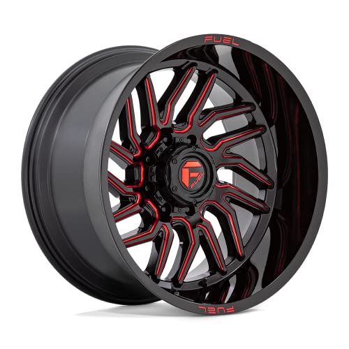 FUEL OFF-ROAD D808 HURRICANE 20X9, 5X5.0, 5.04, 1mm GLOSS BLACK MILLED RED TINT - D80820907550 - color: GLOSS BLACK MILLED RED TINT, size: 20X9, 5X5.0, 5.04, 1mm