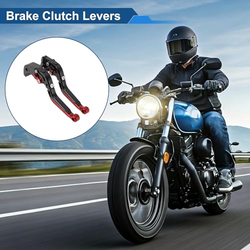 Short/Long Brake Clutch Levers for Kawasaki Ninja ZX6R 00-04 Black - color: Black Handle Red End