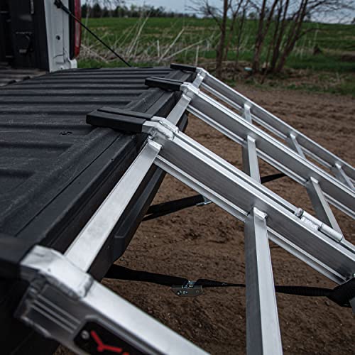 Yutrax 78-inch Tri-Fold XL Aluminum Truck, UTV/ATV Loading Ramps - 1750lb Capacity , silver -TX104 - size: 78-Inch Tri-Fold, 1750 lb. Load Capacity
