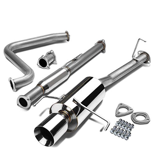 Auto Dynasty 4" Rolled Catback Exhaust System For 1997-2001 Honda Prelude