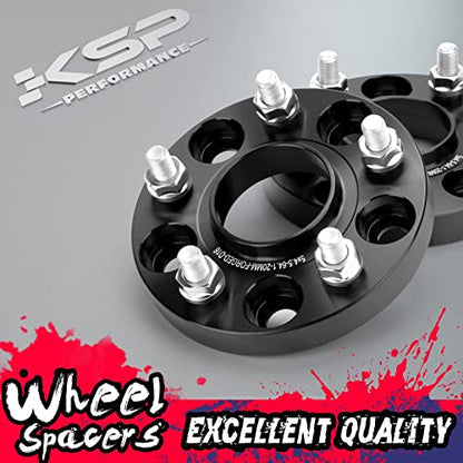KSP 5X4.5 25mm Wheel Spacers for Mustang GT500 GT350, 1 inch 5x114.3mm Tire Spacers Adapters with 70.5mm Hub Bore with M14x1.5 Thread Pitch Fit for 2015-2026 Explorer Aviator Mach 1 Black 4PCS - size: 2015-2024 Mustang