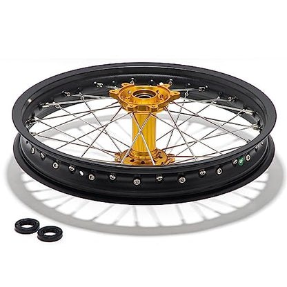 TOFR 18"x2.15" CNC Rear Wheel Rim Hub Set for Surron Ultra Bee - color: Gold, size: N/A Front 18" Rear