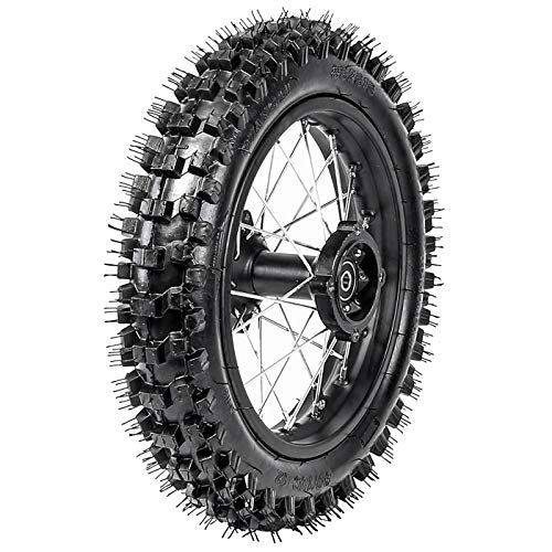TDPRO 80/100-12 Rear Tire Disc Brake Rim With 15mm Bearing Set for Pit Pro Dirt Bike - size: Rear 12in