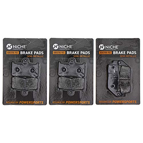 NICHE Brake Pad Set for Victory Cross Country Hammer Roads Kingpin 2204196 2203679 Front Rear Semi-Metallic - size: Semi-Metallic