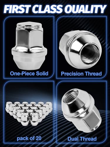 20 Pcs M14x1.5 Lug Nuts for MKX - color: Chrome, size: M14x1.5, style: 20Pcs，1.5IN