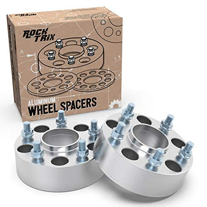 RockTrix 2pcs 1.5 inch Hubcentric 5x4.5 Wheel Spacers (71.5mm bore, 1/2x20 Studs) Compatible with Jeep Cherokee XJ Grand Cherokee ZJ Wrangler YJ TJ Liberty KJ KK (38mm 5x114.3) - color: Silver, size: 38mm (1.5in) Thickness