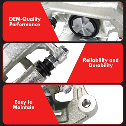 2pcs Rear Brake Caliper with Bracket Replaces 18-B5002 18-B5003 - size: 18-B5002+18-B5003