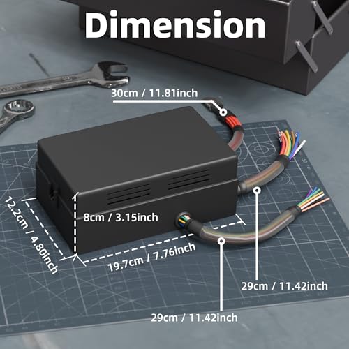DaierTek 릴레이 박스 12V 10방향 릴레이 블록 및 10방향 ATC/ATO 블레이드 퓨즈 패널 사전 유선 방진 퓨즈 릴레이 박스 자동차 자동차 해양 보트용 - color: 사전 유선 10 릴레이 박스