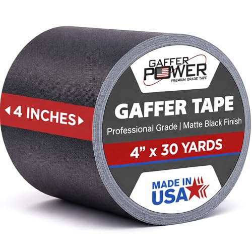 Gaffer Power Black Gaffer Tape 4 Inch x 30 Yards, Heavy Duty, Made in USA - color: Black, size: 4 in x 1080 in