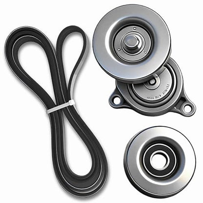 Serpentine Belt Kit With Tensioner And Idler Pulley For Subaru Outback - size: For Outback 3.0L (2001-2004)