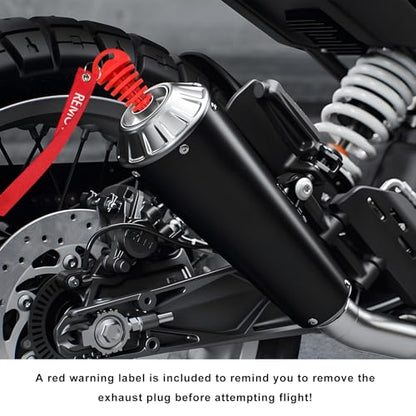 Sun Walker 2 PCS Muffler Exhaust Wash Plug, 0.6"-1.5" Motorcycle Exhaust Silencer Cleaning Plug with Streamer, Rubber Muffler Tailpipe Wash Protector for 2 Stroke Dirt Bike ATV (Red) - color: Red, Thin