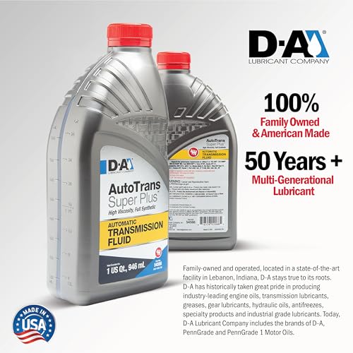 D-A LUBRICANT COMPANY 54566, Autotrans Super Plus Full Synthetic Automatic Transmission Fluid (ATF), 1 Quart (4 Pack) - size: Quart