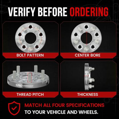 Customadeonly CMO 1.25" 5x114.3 to 5x127 Wheel Adapters for Ford 4pcs