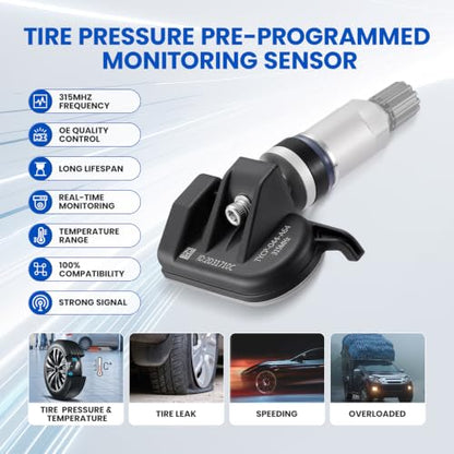 315Mhz TPMS Sensor 8C2Z1A189A Pre-Programmed Tire Pressure Sensor 4PCS - size: 8C2Z-1A189-A
