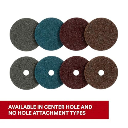 3M Scotch-Brite Surface Conditioning Disc for Sanding – Metal Surface Prep – Hook and Loop – Aluminum Oxide – Very Fine Grit – 5” diam. – Pack of 10