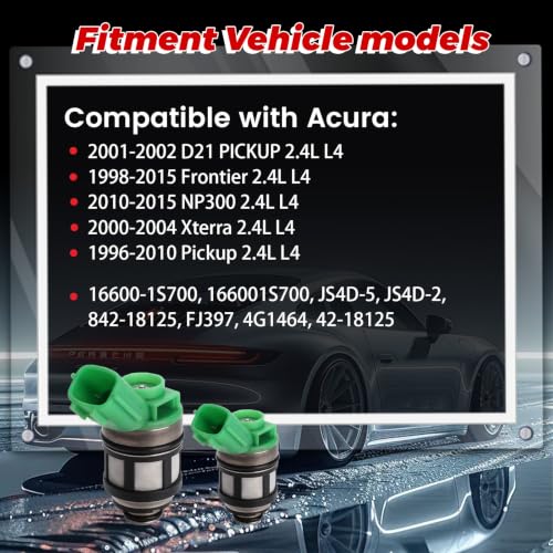 4-Pack Fuel Injectors Set | Compatible with Nissan Pickup Frontier Xterra 2.4L| Replaces 16600-1S700 FJ397 42-18125 - size: 4 X FJ397