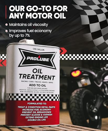 Prolube Oil Treatment - Engine Oil Additive for Gas & Diesel Engines - Reduces Wear, Noise, Vibration - Boosts Fuel Economy & Horsepower - Works on Transmissions & Differentials (1Gallon) - size: 128 fl oz