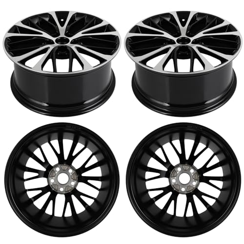 ECCPP 18 inch wheel rims:18 * 8.0in BLACK MACHINE FACE 4 pcs