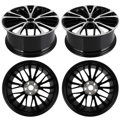 ECCPP 18 inch wheel rims:18 * 8.0in BLACK MACHINE FACE 4 pcs