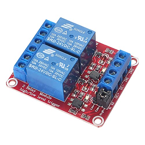 4pcs Relay Module 24V Relay Board 2 Channel with Optocoupler Support High or Low Level Trigger - size: 2 Channel - 24V
