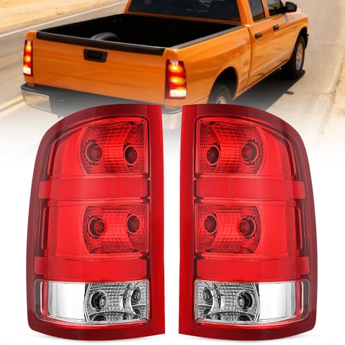 Nilight Taillight Assembly Compatible with 2007-2013 GMC Sierra 1500 - color: Pair of Driver and Passenger Side